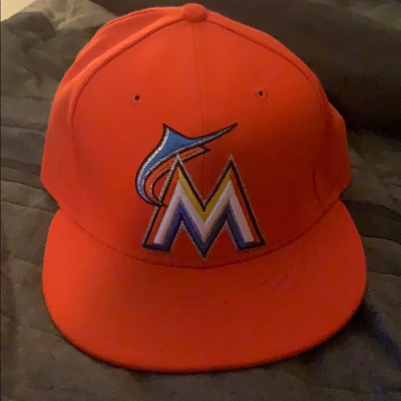 orange marlins hat